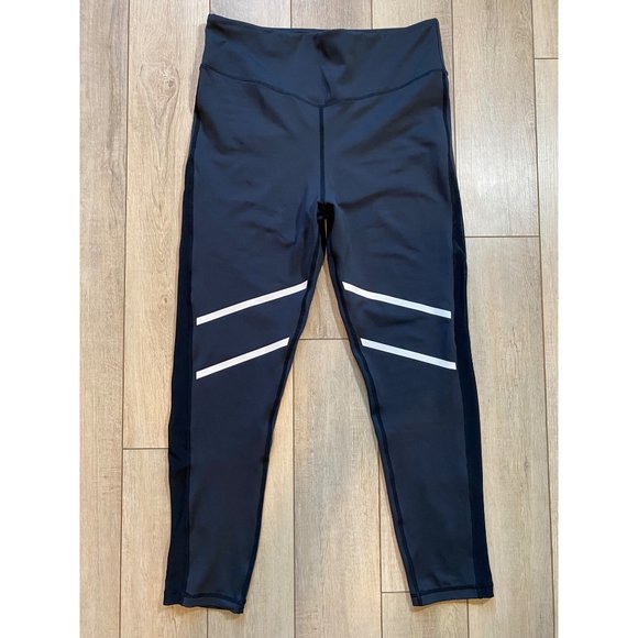 ZYIA Pants & Jumpsuits Zyia Active Black Leggings W White Stripes